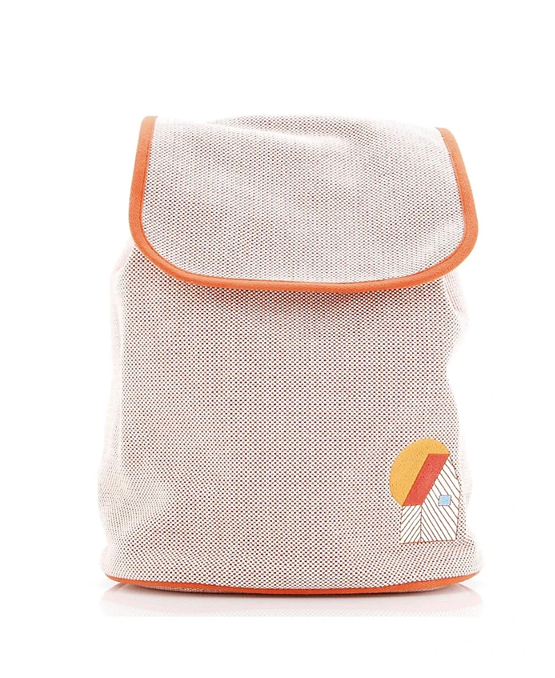 Pre-Owned HERMES Les Cabanes Backpack Embroidered Toile