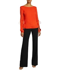 LIVI Long Sleeve Top with Grommet Detail Luxury Jersey