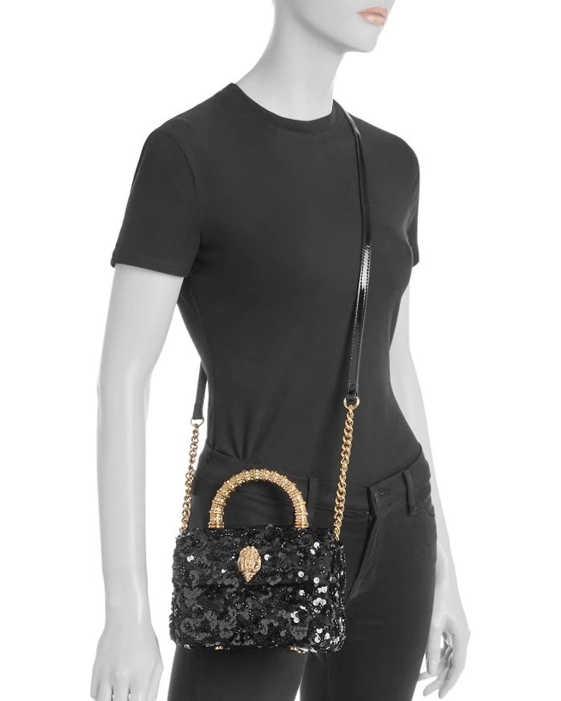 Mini Kensington Sequin Top Handle Bag