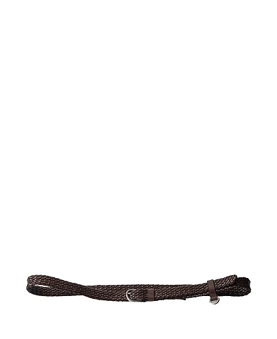 Prada Narrow Braided Leather Belt