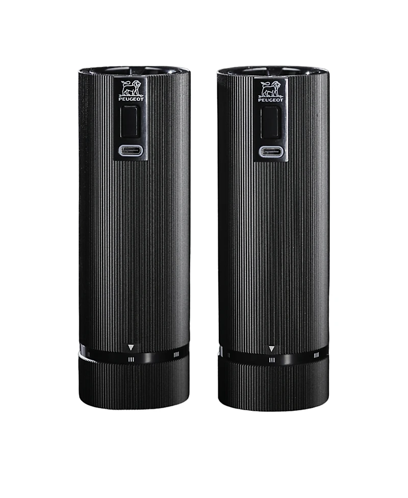 Peugeot Night Line Electric Duo u'Select Pepper Mill and Zirlion Salt Mill Set, 6