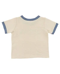 Unisex "CREW" Applique Billie Slub Ringer Tee - Baby