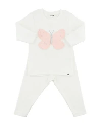 Girls' Butterfly Fleck Tulle Applique 2-Piece Set - Baby