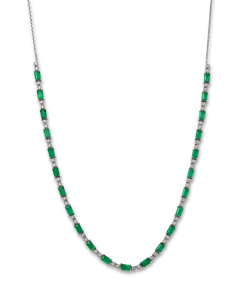 Bloomingdale's Fine Collection Emerald or Sapphire & Diamond Collar Necklace