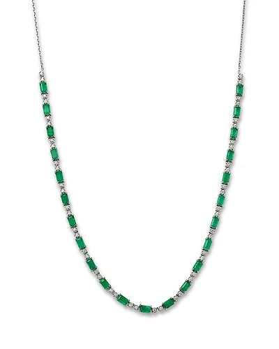 Bloomingdale's Fine Collection Emerald or Sapphire & Diamond Collar Necklace