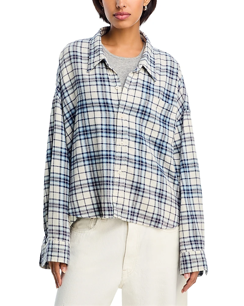 Denimist Cropped Button Front Shirt