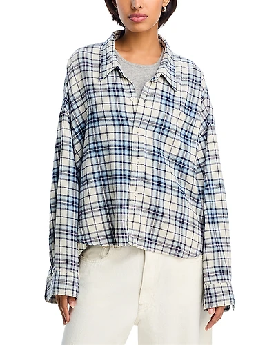 Denimist Cropped Button Front Shirt