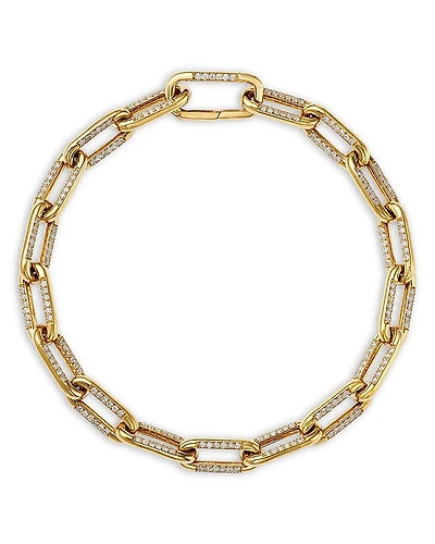 Bloomingdale's Fine Collection Diamond Open Link Bracelet