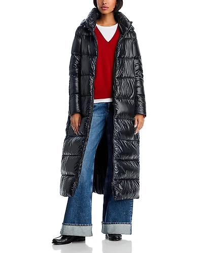 Herno Shiny Long Hooded Coat