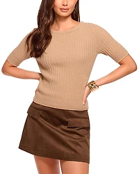 Ramy Brook Elliot Ribbed Sweater Top