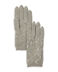 Carolyn Rowan Accessories Cashmere & Faux Pearl Full Finger Gloves