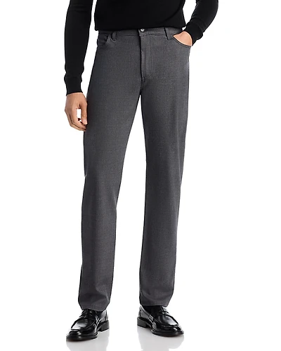 Canali Stretch Wool Regular Fit Five Pocket Pants