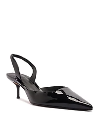 Schutz Women's Paola Mid Patent Leather Slingback Pumps