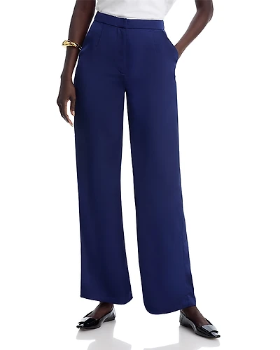 Misook x Lani Lynn Naomi Wide Leg Crepe de Chine Pant