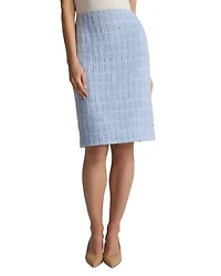 Textured Plaid Skirt