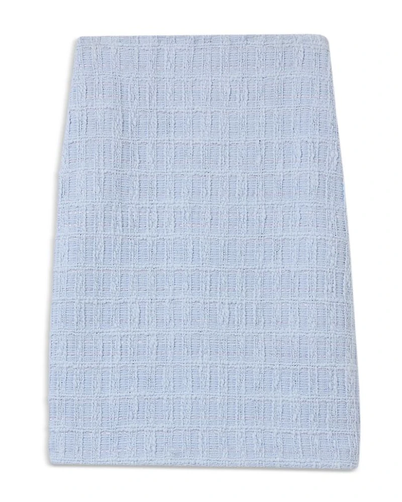 Textured Plaid Skirt
