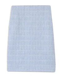 Textured Plaid Skirt