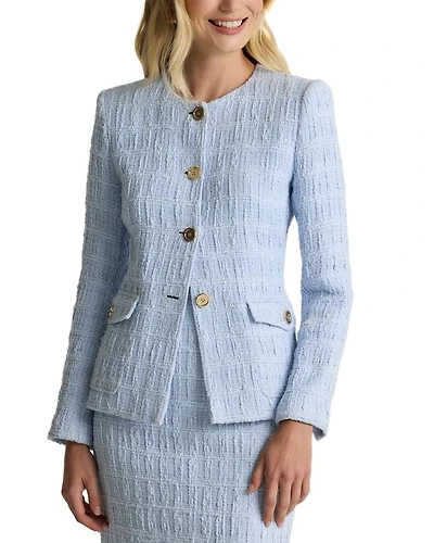 Textured Plaid Jacket