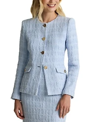 Textured Plaid Jacket