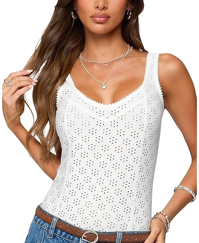 Edikted Clementina Eyelet Bodysuit