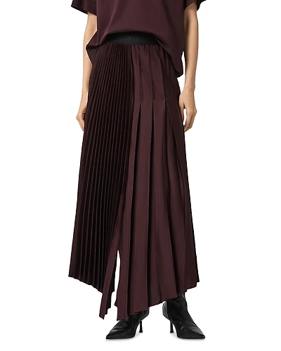 Allsaints Jax Pleated Maxi Skirt