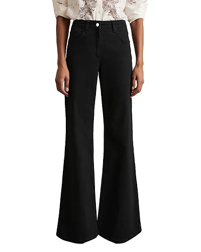 Reiss Petites Bonnie High Rise Flared Jeans