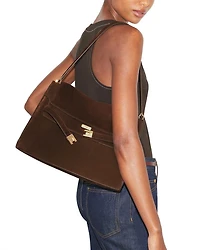 Lee Radziwill Suede Large Shoulder Bag