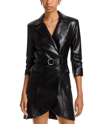 Cinq a Sept Jenessa Faux Leather Dress