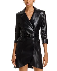 Cinq a Sept Jenessa Faux Leather Dress