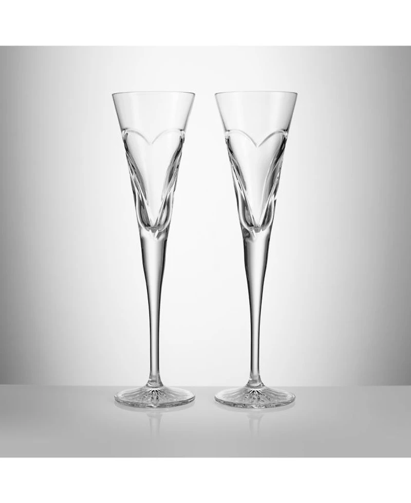 Wishes "Love & Romance" Toasting Flutes, Set of 2