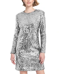 Elle Long Sleeve Sequin Shift Dress