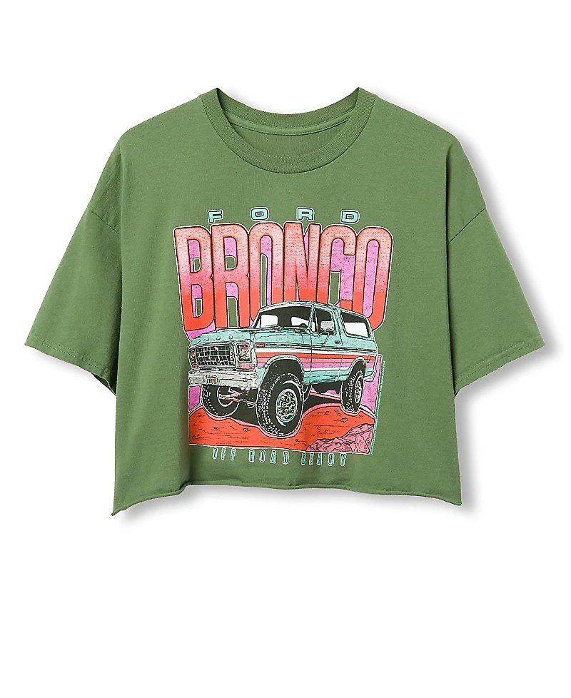 Junk Food Clothing Women's Bronco Off Road Ready Flea Market Crop Tee