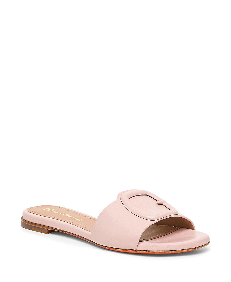 Santoni Women's Leather Slide Sandal