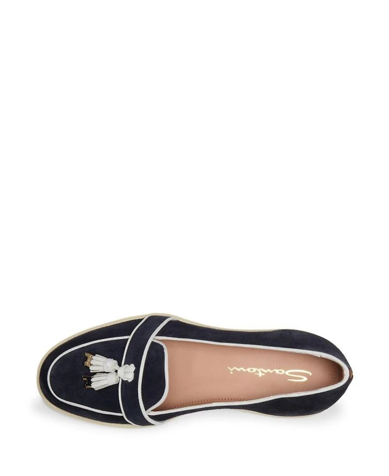Women's Suede and Leather Tassel Loafer