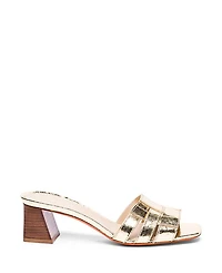 Women's Laminated Leather Mid-heel Beyond Sandals