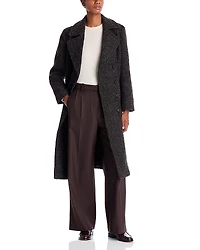 Bernardo Belted Tweed Coat