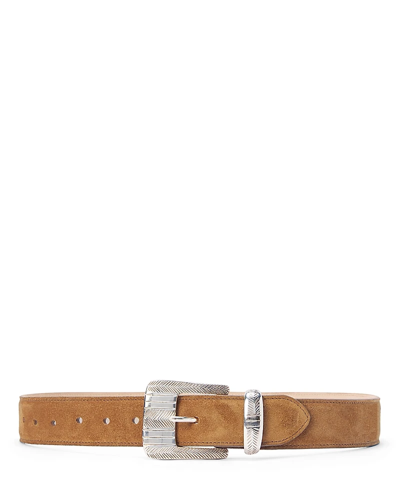 L'Agence Aya Engraved Buckle Western Belt