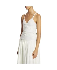 Ruffled Tank Top Silk Georgette