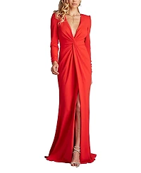 Tadashi Shoji Bates Twist-Front Gown