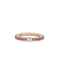 Roberto Demeglio 18K Rose Gold Extensible by Demeglio Diamond Oval & Pink Sapphire Stretch Band