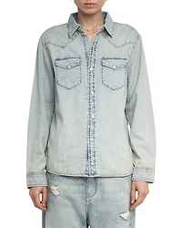 Zadig & Voltaire Saby Studded Denim Jacket