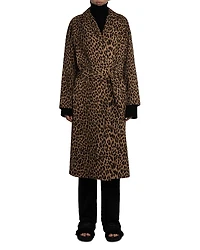 Zadig & Voltaire Mentle Canvas Leopard Print Coat