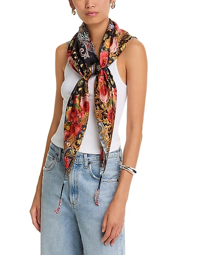 Johnny Was Silk Square Scarf