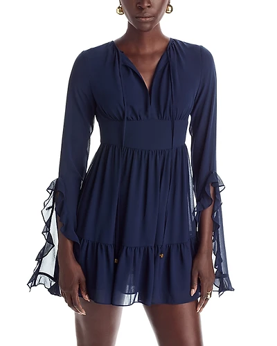 Michael Kors Ruffle Sleeve Mini Dress