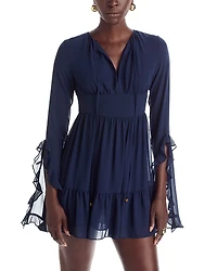 Michael Kors Ruffle Sleeve Mini Dress