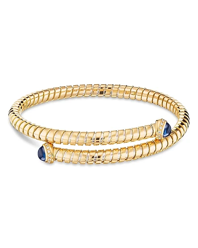Marina B Trisolina Diamond & Sapphire Bypass Bangle