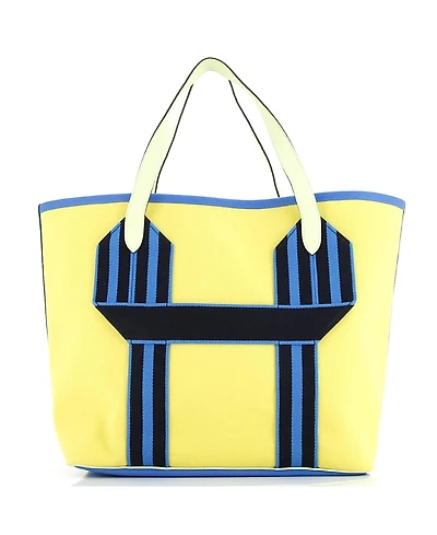 Pre-Owned HERMES Pursangle Tote Canvas with Leather