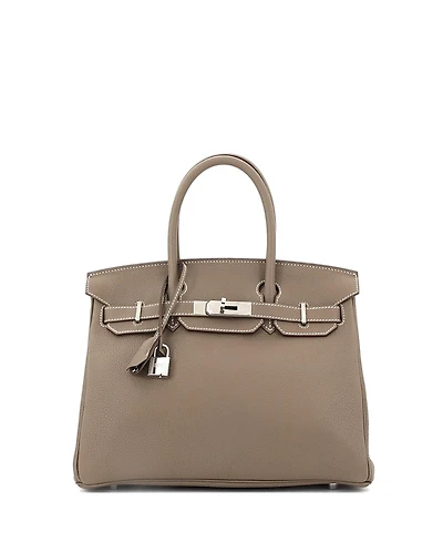 Pre-Owned Hermes Birkin Handbag Grey Togo with Palladium Hardware
