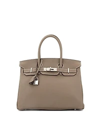 Pre-Owned Hermes Birkin Handbag Grey Togo with Palladium Hardware