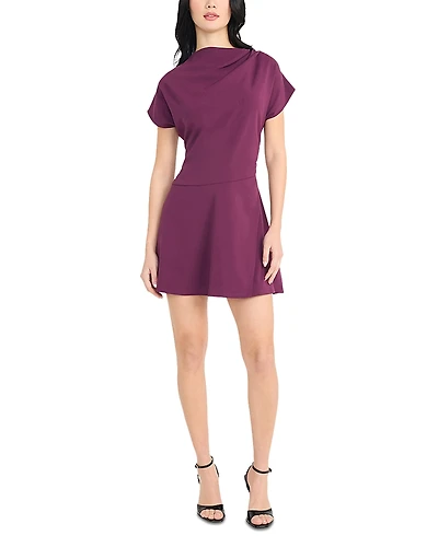 Donna Morgan Cowl Neck Mini Dress